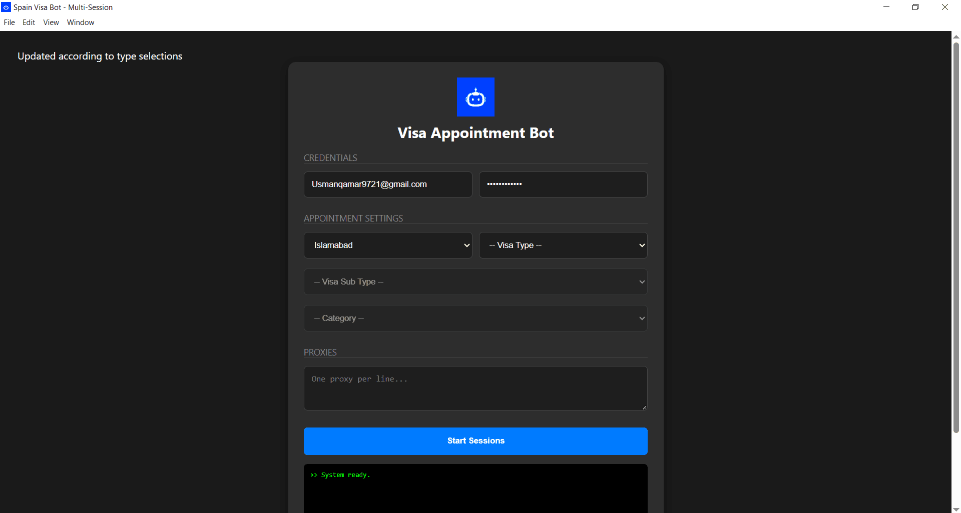 Visa Appointment Bot